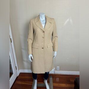 Le Suit Cream Patterned Coat